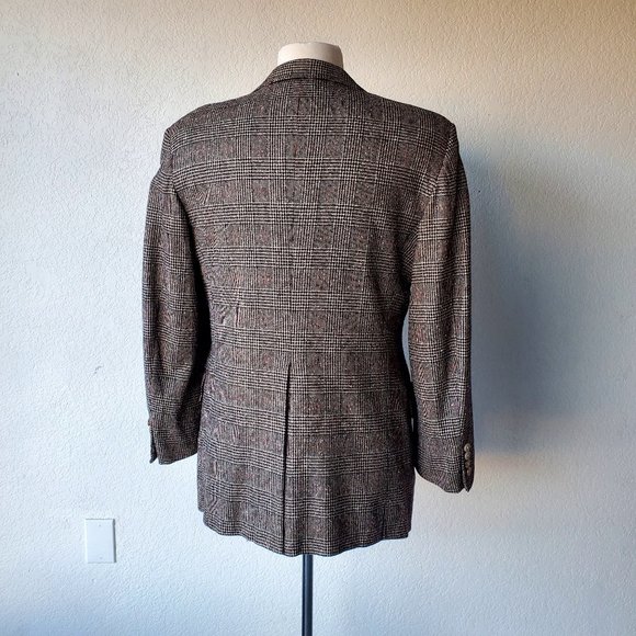 Polo Ralph Lauren Vintage Glenn Plaid Tweed Wool 2 Piece Mens Retro Suit 42R/34 - Picture 7 of 14